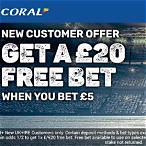 coral free 20 bet